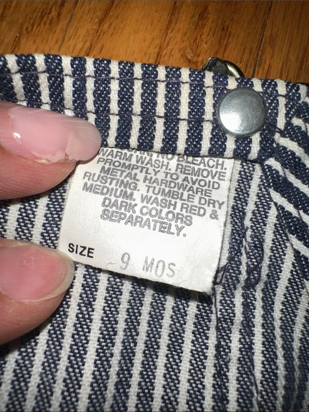 OshKosh B'gosh Blue & White Pinstripe Overalls